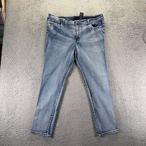 Jack David Jeans Womens 24(36x30) Blue Cotton Denim Straight Leg Western Stretch